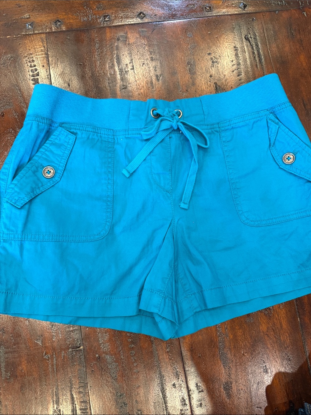 LOFT Turquoise Drawstring  Shorts